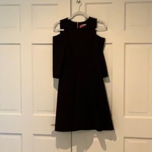 Eliza J Fit and Flare Cold Shoulder Dress